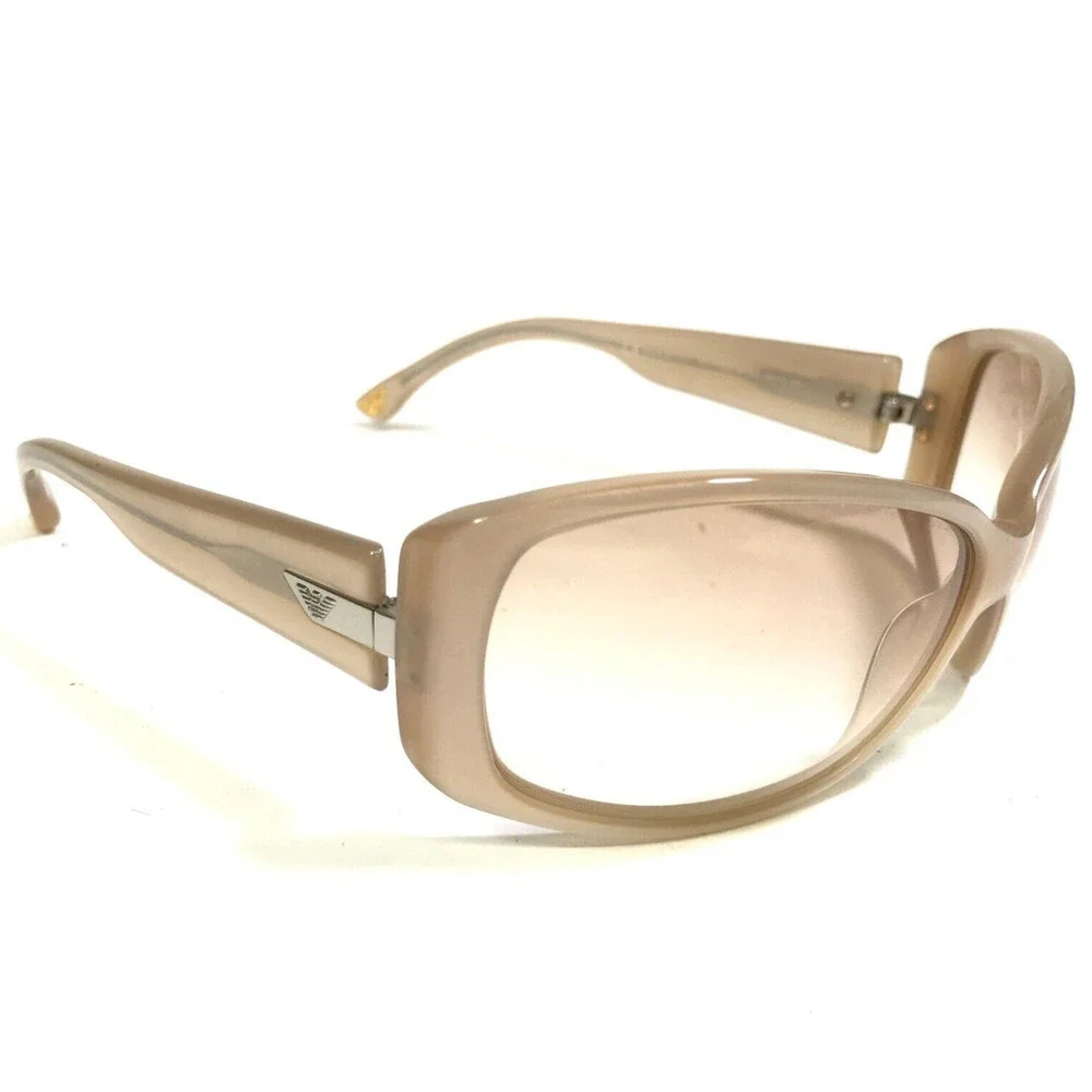 Emporio Armani Sunglasses EA9302/S BCRS7 Nude Wrap Frames with Pink Lenses